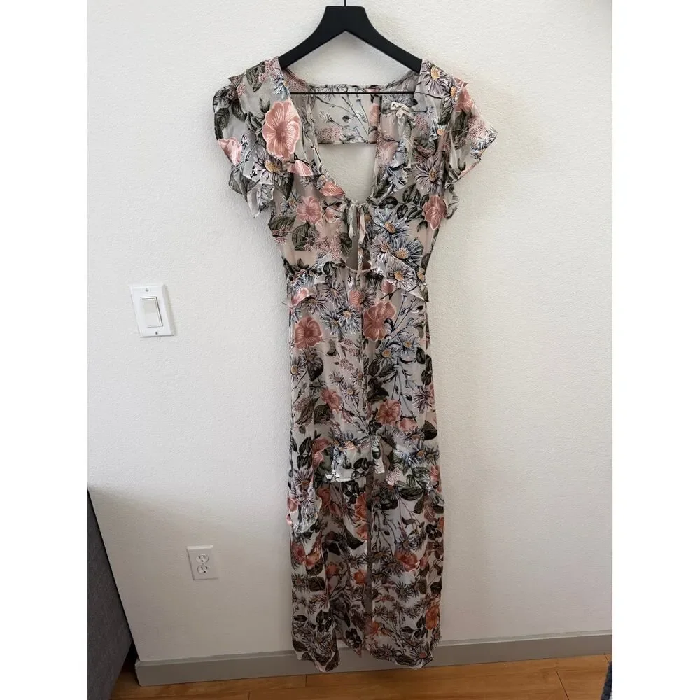 luciana maxi dress for love and lemons For Love & Lemons Luciana Maxi Dress Ivory Floral S ascendconsulting.ai